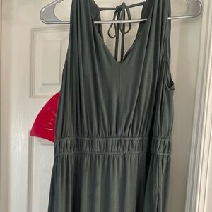 Elegant Dark Green Soma Sleeveless Dress